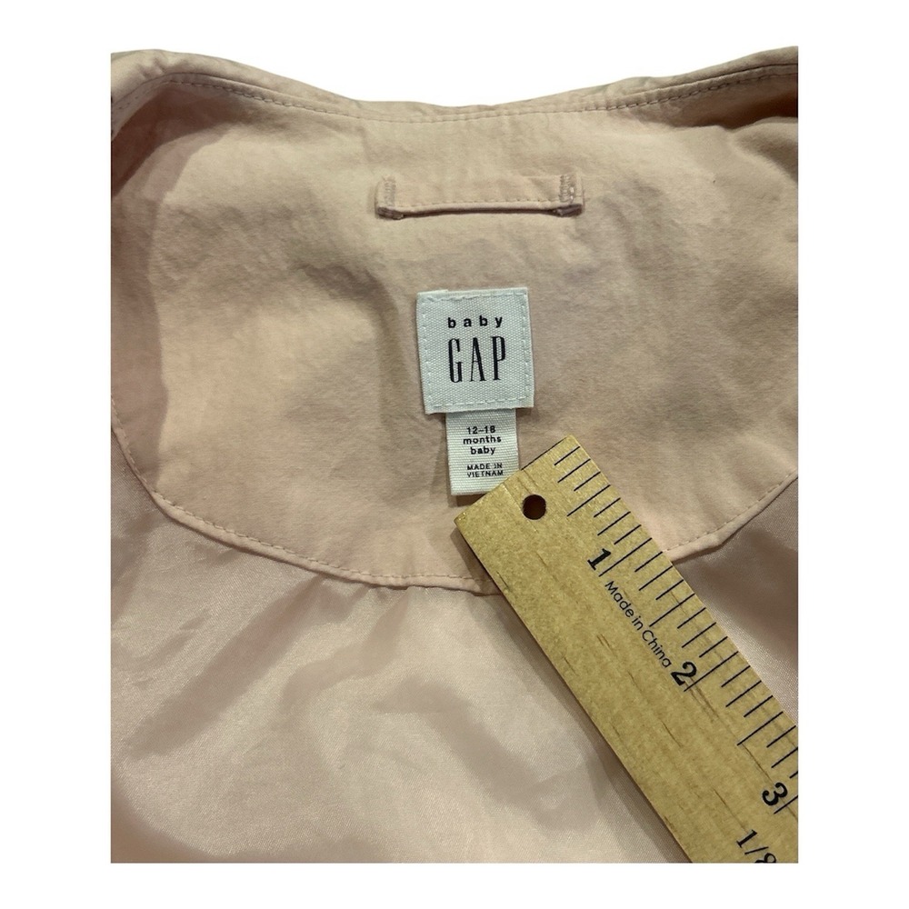 Baby Gap Girls Light Pink Quilted Snap Front Puffer Jacket Size 12-18 Months - Picture 5 of 6